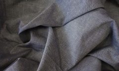 Tkanina lniana melanż popielaty